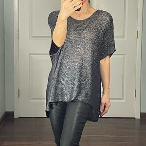 Eileen Fisher Linen Blend Knit Top size M